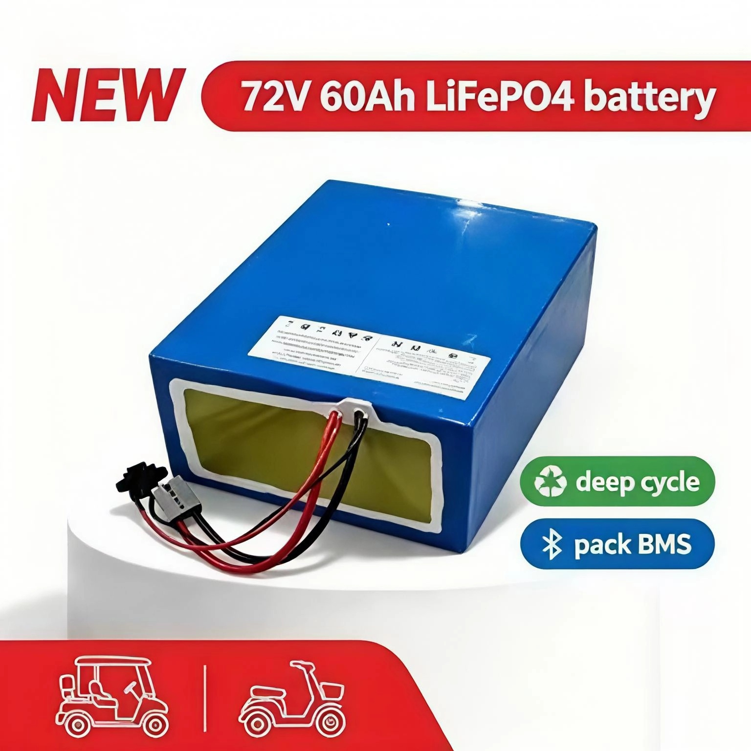72V 60Ah Lifepo4 Battery Pack - حزمة بطارية ليثيوم 72 فولت 60