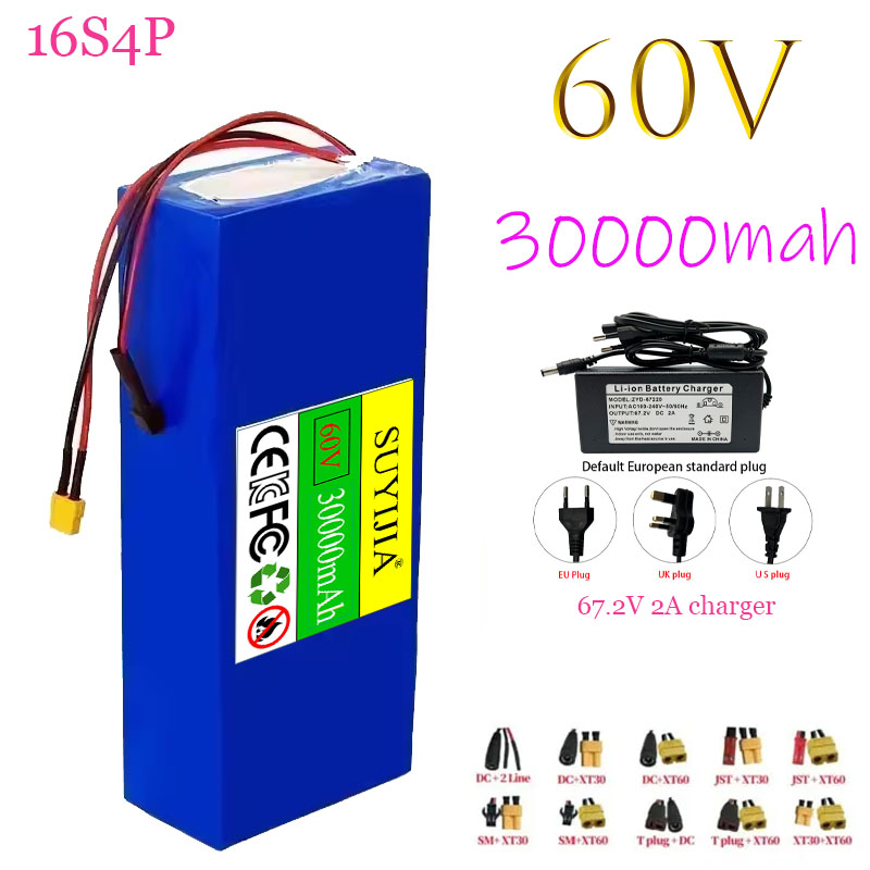 بطارية ليثيوم أيون 60 فولت 100 - مراجعة 60V 30Ah Electric Scooter Battery وسعره