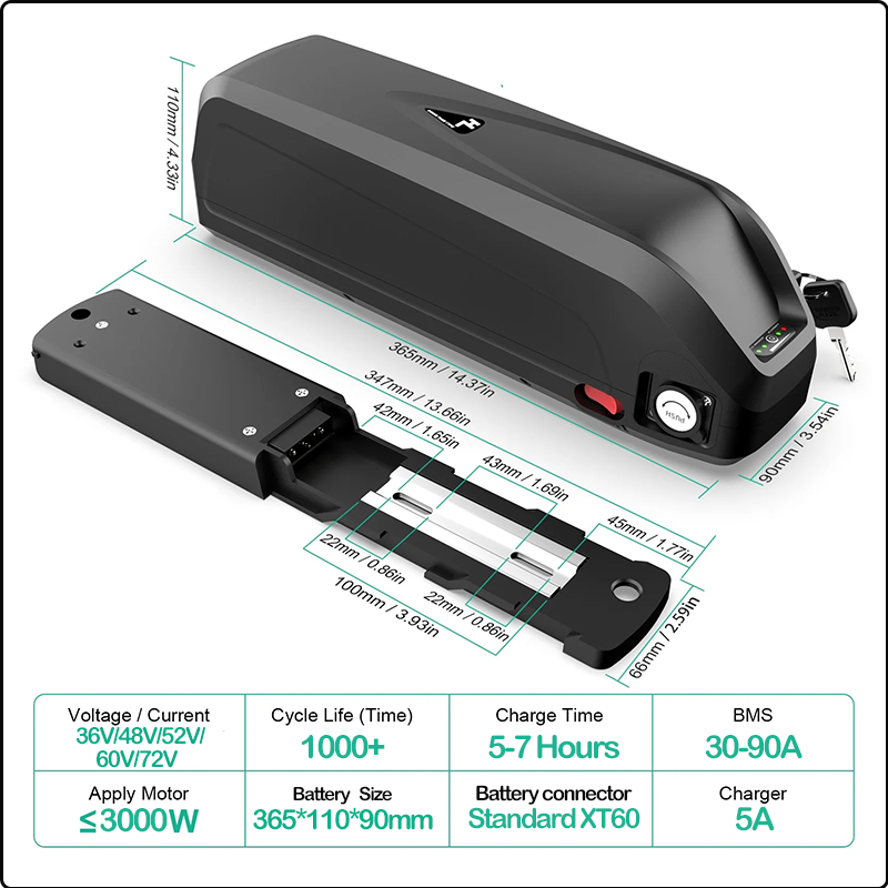 بطارية دراجة كهربائية 48 فولت  - مراجعة 60V 30Ah Electric Scooter Battery وسعره