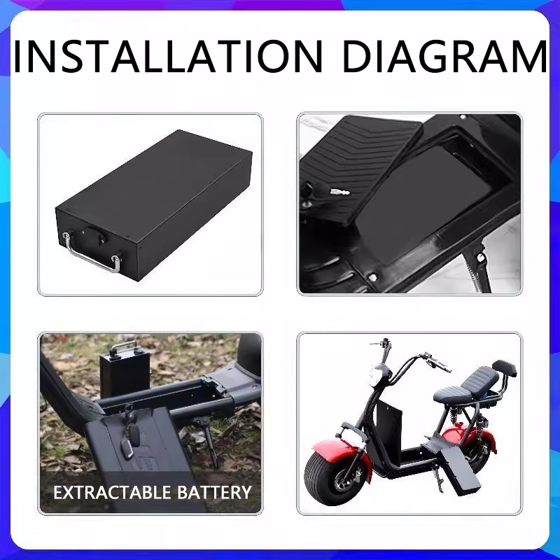 بطارية ليثيوم 60 فولت 20 أمبير - مراجعة 60V 30Ah Electric Scooter Battery وسعره
