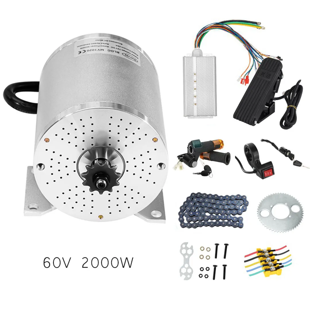 تحويل دراجة نارية كهربائية كار - مراجعة Electric Motorcycle Conversion Kit 72V وسعره